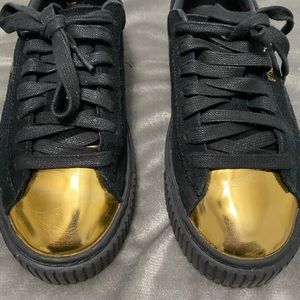 Platform puma gold toe